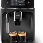 Philips 2200 Series Kaffeevollautomat - 2 Kaffeespezialitäten, Touch-Display, klassischer Milchaufschäumer, Keramikmahlwerk, Mattschwarz (EP2220/10)