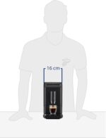 Tchibo Kaffeevollautomat Esperto mini für Caffè Crema und Espresso, nur 16cm breit, klein und kompakt, geeignet für jede Küche, Camping, Studentenapartment, Schwarz - INKLUSIVE Kaffeeprobierset GRATIS