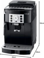 De’Longhi Magnifica S - Perfetto Kaffeevollautomat mit klassischem Milchaufschäumer, Espresso- und Cappuccino Kaffeemaschine, Bedienfeld mit Tasten, Schwarz (ECAM22.110.B)