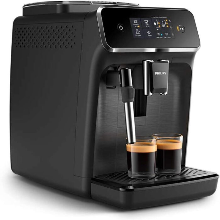 Philips Series 2200 EP2220 Automatische Kaffeemaschine mit Milchaufschäumer 15 bar Matt Black