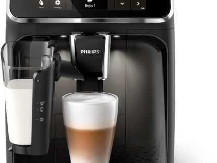 Philips Kaffeevollautomat der Serie 5400 – Espressomaschine für 12 Getränke, schnell reinigendes LatteGo System, intuitives TFT-Display, anpassbare Kaffeeeinstellungen (EP5441/50)