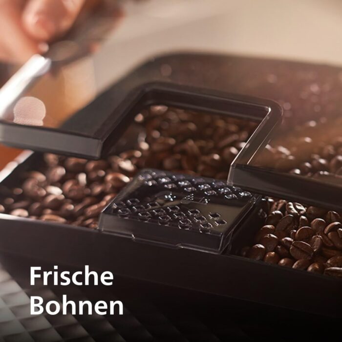 Philips 2200 Series Kaffeevollautomat - 2 Kaffeespezialitäten, Touch-Display, klassischer Milchaufschäumer, Keramikmahlwerk, Mattschwarz (EP2220/10)