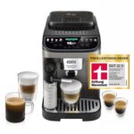 De’Longhi Magnifica Plus - Perfetto Kaffeevollautomat mit LatteCrema-Milchaufschäumer, 18 One-Touch-Getränke, farbiges Touch-Display, Silber Schwarz (ECAM322.70.SB)