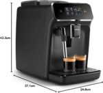 Philips Series 2200 EP2220 Automatische Kaffeemaschine mit Milchaufschäumer 15 bar Matt Black
