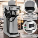 Saro Kaffeemaschine Inkl. Edelstahl-Isolierpumpkanne – 2,2 L – Brühzeit ca. 5–6 Min – Trockenlaufschutz – 2,069 kW – Modell THERMO 24