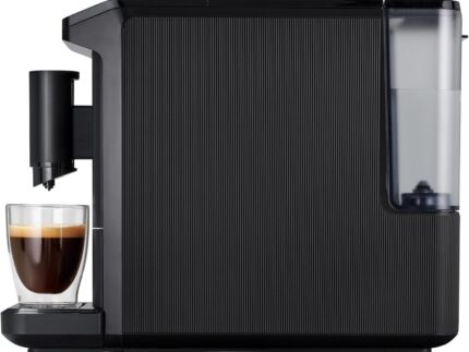 Tchibo Kaffeevollautomat Esperto mini für Caffè Crema und Espresso, nur 16cm breit, klein und kompakt, geeignet für jede Küche, Camping, Studentenapartment, Schwarz - INKLUSIVE Kaffeeprobierset GRATIS