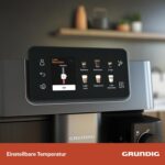Grundig KVA 8230 Kaffeevollautomat, Kaffeemaschine, Stiftung Warentest GUT (2,5)*, 18 Kaffeespezialitäten, 13 Mahlgrade, Milchbehälter, 1350 W, 19 Bar, Zweifachdüse, Schwarz/Dunkelsilber
