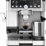 Ninja Luxe Pro 3-in-1-Kaffeemaschine mit Mahlwerk und Aufschäumer für Latte, Cappuccino, Cold Brew & Espresso, einfache Handhabung, 5 Voreinstellungen zum Aufschäumen, Silber, ES701EU