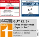 Tchibo Kaffeevollautomat Esperto Pro mit One Touch Funktion für Caffè Crema, Espresso und Milchspezialitäten, Anthrazit - INKLUSIVE Kaffeeprobierset GRATIS