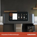 Grundig KVA 8230 Kaffeevollautomat, Kaffeemaschine, Stiftung Warentest GUT (2,5)*, 18 Kaffeespezialitäten, 13 Mahlgrade, Milchbehälter, 1350 W, 19 Bar, Zweifachdüse, Schwarz/Dunkelsilber