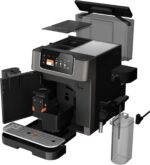 Grundig KVA 8230 Kaffeevollautomat, Kaffeemaschine, Stiftung Warentest GUT (2,5)*, 18 Kaffeespezialitäten, 13 Mahlgrade, Milchbehälter, 1350 W, 19 Bar, Zweifachdüse, Schwarz/Dunkelsilber