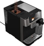 Grundig KVA 8230 Kaffeevollautomat, Kaffeemaschine, Stiftung Warentest GUT (2,5)*, 18 Kaffeespezialitäten, 13 Mahlgrade, Milchbehälter, 1350 W, 19 Bar, Zweifachdüse, Schwarz/Dunkelsilber