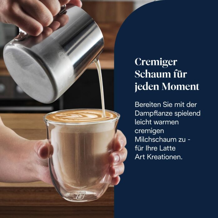 De'Longhi Siebträgermaschine La Specialista Arte EC9155.MB, Espressomaschine mit Mahlwerk, 8 Mahlgrade, 15 Bar, 3 Temperaturen, Milchschaumdüse, 1550W, 1,7L Tank, Edelstahl/Schwarz inkl. Barista-Kit