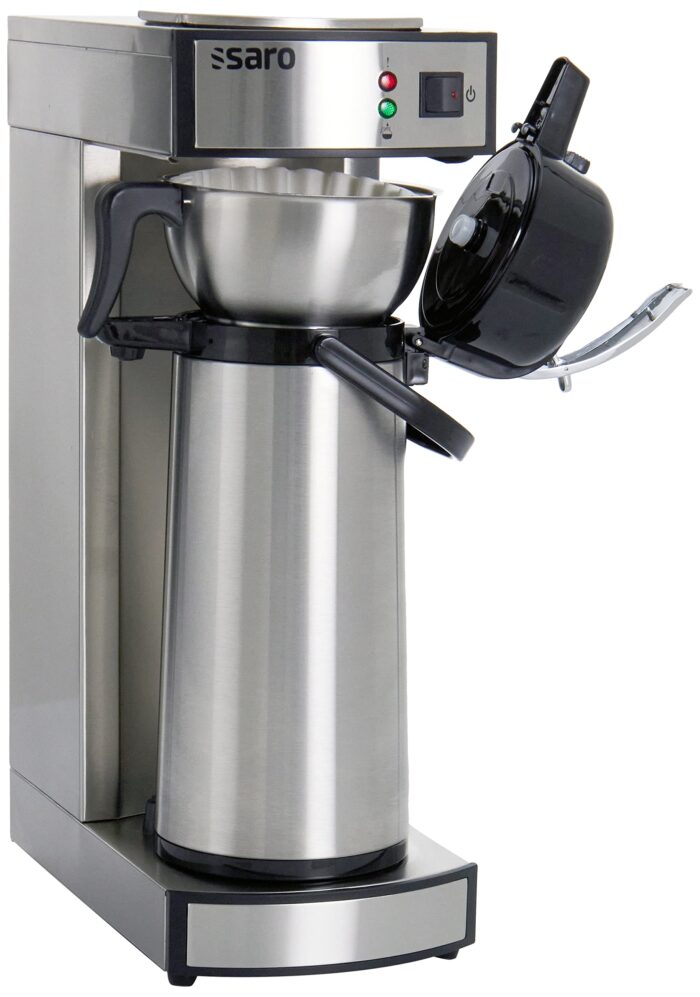Saro Kaffeemaschine Inkl. Edelstahl-Isolierpumpkanne – 2,2 L – Brühzeit ca. 5–6 Min – Trockenlaufschutz – 2,069 kW – Modell THERMO 24