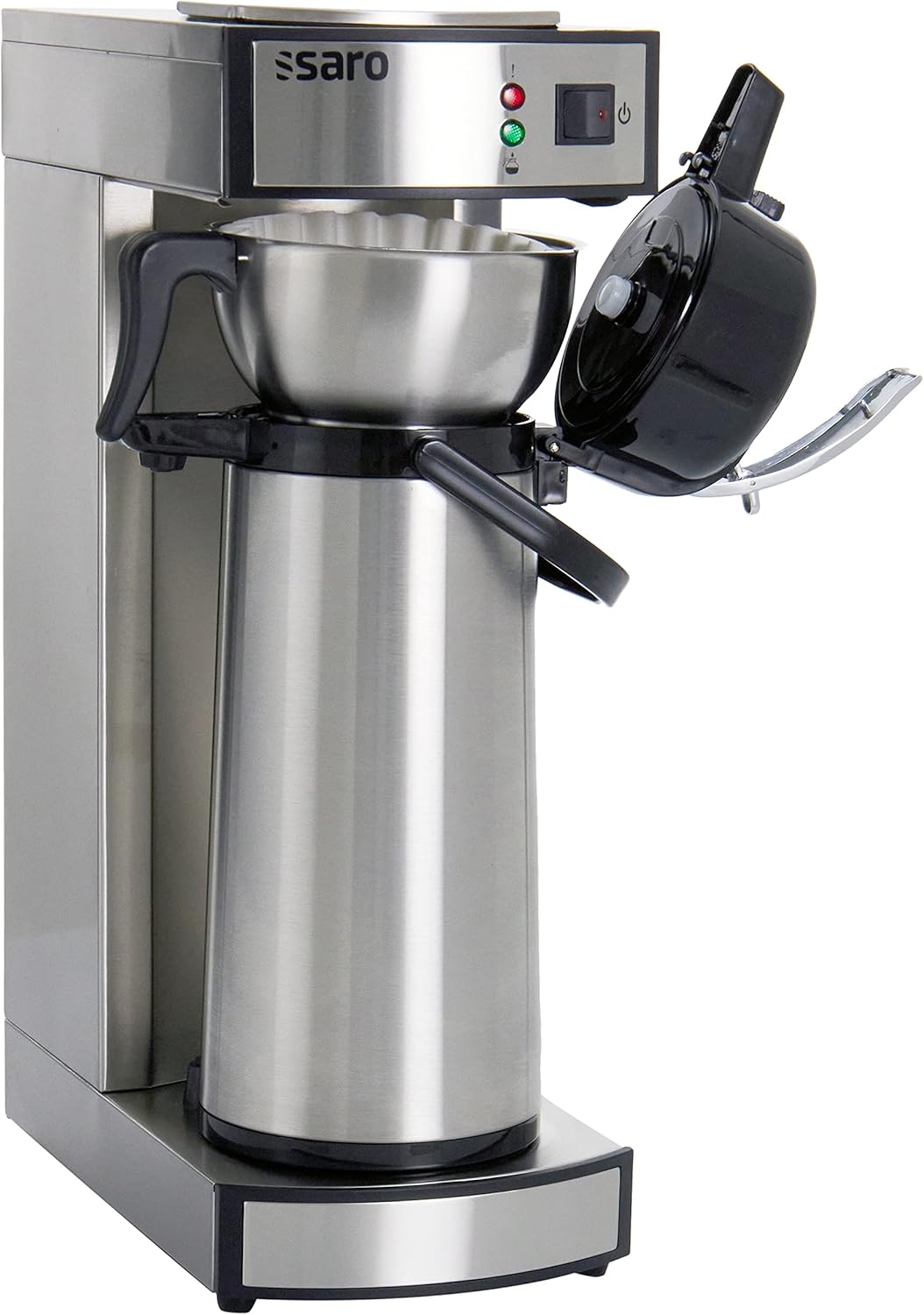 71a9osWBAiL._AC_SL1500 Saro Kaffeemaschine Inkl. Edelstahl-Isolierpumpkanne – 2,2 L – Brühzeit ca. 5–6 Min – Trockenlaufschutz – 2,069 kW – Modell THERMO 24