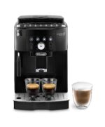 De’Longhi Magnifica S - Perfetto Kaffeevollautomat mit klassischem Milchaufschäumer, Espresso- und Cappuccino Kaffeemaschine, Bedienfeld mit Tasten, Schwarz (ECAM22.110.B)
