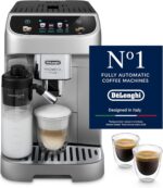 De’Longhi Magnifica Plus - Perfetto Kaffeevollautomat mit LatteCrema-Milchaufschäumer, 18 One-Touch-Getränke, farbiges Touch-Display, Silber Schwarz (ECAM322.70.SB)