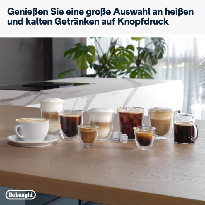 De’Longhi Magnifica Plus - Perfetto Kaffeevollautomat mit LatteCrema-Milchaufschäumer, 18 One-Touch-Getränke, farbiges Touch-Display, Silber Schwarz (ECAM322.70.SB)