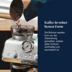 De'Longhi Siebträgermaschine La Specialista Arte EC9155.MB, Espressomaschine mit Mahlwerk, 8 Mahlgrade, 15 Bar, 3 Temperaturen, Milchschaumdüse, 1550W, 1,7L Tank, Edelstahl/Schwarz inkl. Barista-Kit