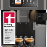 Grundig KVA 8230 Kaffeevollautomat, Kaffeemaschine, Stiftung Warentest GUT (2,5)*, 18 Kaffeespezialitäten, 13 Mahlgrade, Milchbehälter, 1350 W, 19 Bar, Zweifachdüse, Schwarz/Dunkelsilber