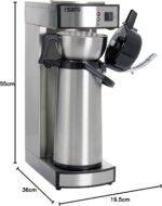 Saro Kaffeemaschine Inkl. Edelstahl-Isolierpumpkanne – 2,2 L – Brühzeit ca. 5–6 Min – Trockenlaufschutz – 2,069 kW – Modell THERMO 24