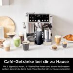 Ninja Luxe Pro 3-in-1-Kaffeemaschine mit Mahlwerk und Aufschäumer für Latte, Cappuccino, Cold Brew & Espresso, einfache Handhabung, 5 Voreinstellungen zum Aufschäumen, Silber, ES701EU