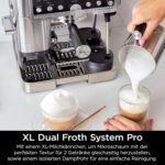 Ninja Luxe Pro 3-in-1-Kaffeemaschine mit Mahlwerk und Aufschäumer für Latte, Cappuccino, Cold Brew & Espresso, einfache Handhabung, 5 Voreinstellungen zum Aufschäumen, Silber, ES701EU