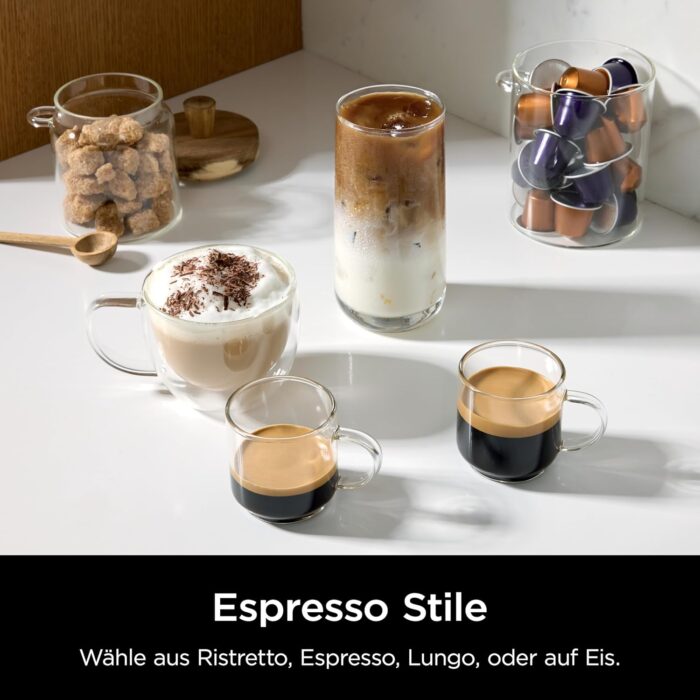 Ninja Prestige 2-in-1 Filterkaffee- und Kapselmaschine mit integriertem Milchaufschäumer, für Latte, Eiskaffee und Flat White, Schwarz CFN802EU